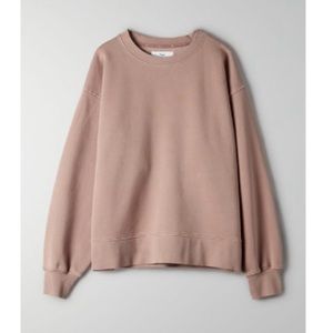Aritzia Cozy Fleece Boyfriend Crew Neck Sweatshirt
